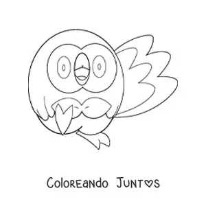 Imagen para colorear del pokémon Rowlet