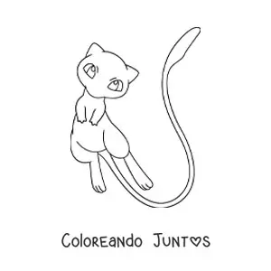 Imagen para colorear del pokémon Mew