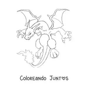 Imagen para colorear del pokémon Charizard