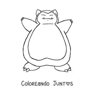 Imagen para colorear del pokémon Snorlax