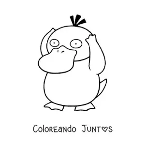 Imagen para colorear del pokémon Psyduck