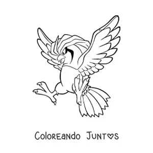 Imagen para colorear del pokémon Pidgeotto