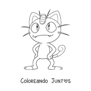 Imagen para colorear del pokémon Meowth