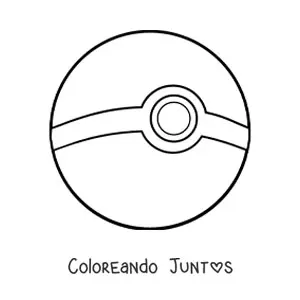 Imagen para colorear de una pokebola