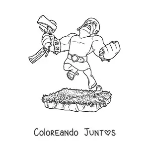 Imagen para colorear de un bárbaro de Clash Royale