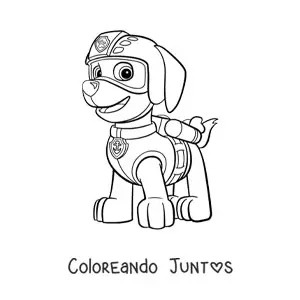 Imagen para colorear de Zuma de Paw Patrol