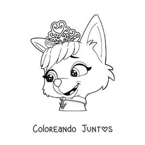 Imagen para colorear de la cara de Sweetie de Paw Patrol