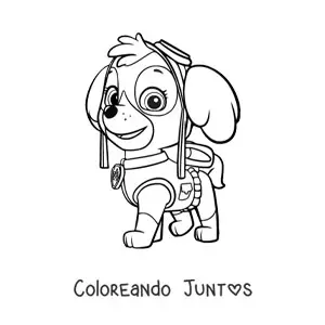 Imagen para colorear de Skye de Paw Patrol