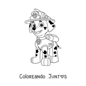 Imagen para colorear de Marshall de Paw Patrol