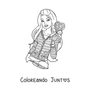 Barbie con paleta