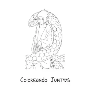 Sasuke con su serpiente