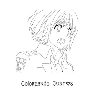 Imagen para colorear de Armin de Attack On Titan