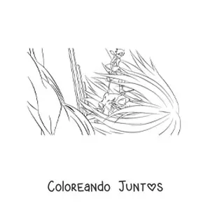 Mikasa derrotando a un titán
