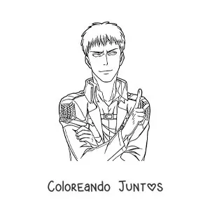 Imagen para colorear de Reiner de Attack On Titan