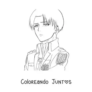 Imagen para colorear de Levi Ackerman de Attack On Titan