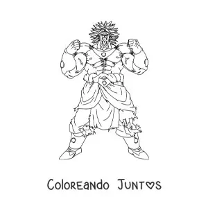 Imagen para colorear de Broly de Dragon Ball