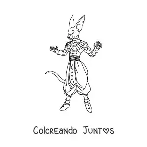 Imagen para colorear de Beerus de Dragon Ball
