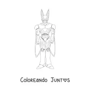 Imagen para colorear de Cell de Dragon Ball