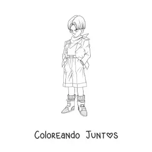 Imagen para colorear de Trunks de Dragon Ball