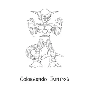 Imagen para colorear de Frieza de Dragon Ball