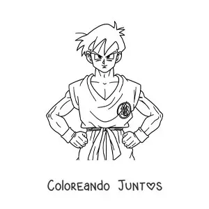 Imagen para colorear de Yamtcha de Dragon Ball