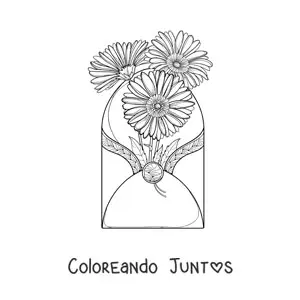 Sobre con margaritas