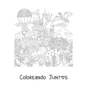Castillo de fantasía medieval