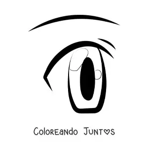 Imagen para colorear de un ojo dibujado estilo anime