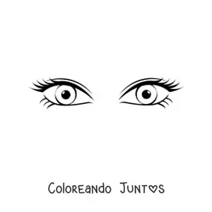 Imagen para colorear de un par de ojos bonitos