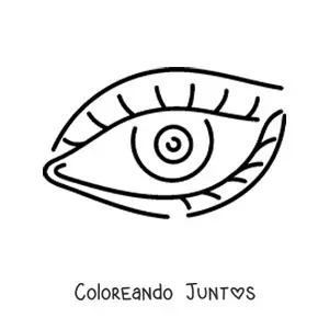 Imagen para colorear de un ojo sencillo grande