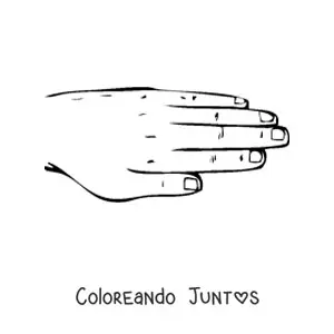 Imagen para colorear de la mano izquierda