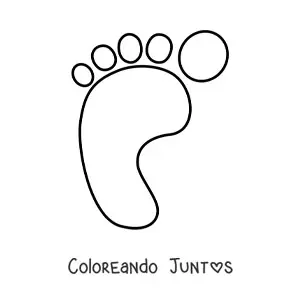 Imagen para colorear de una huella de pie