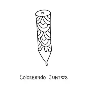 Imagen para colorear de un lápiz bonito