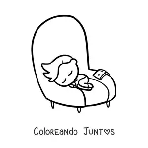 Niño durmiendo en un sillón