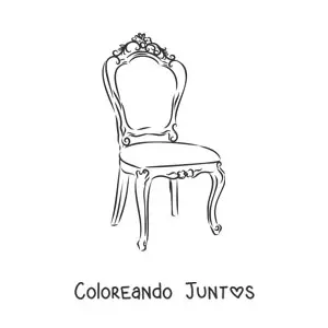 Imagen para colorear de una silla antigua
