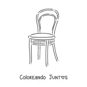 Imagen para colorear de una silla de metal
