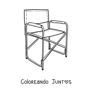 Imagen para colorear de una silla plegable