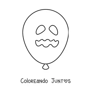 Imagen para colorear de un globo de Halloween