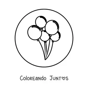 Imagen para colorear de varios globos