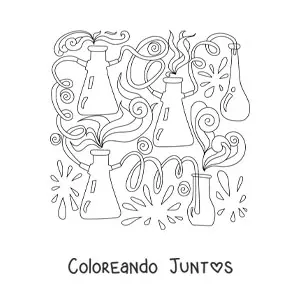 Imagen para colorear de varias mezclas químicas