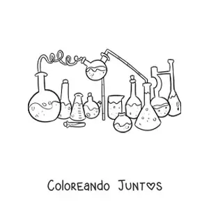 Imagen para colorear de instrumentos químicos