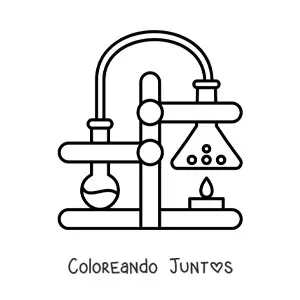Imagen para colorear del proceso de destilación