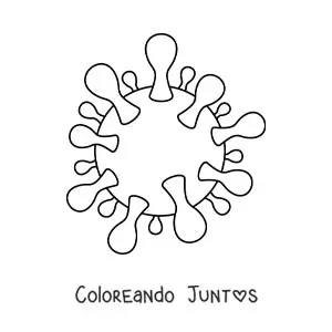 Imagen para colorear de un virus