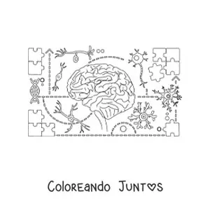 Imagen para colorear del sistema nervioso central humano