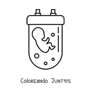 Imagen para colorear de la clonación humana