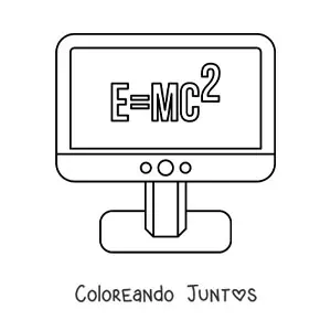 Imagen para colorear de la ecuación de la teoría de la relatividad