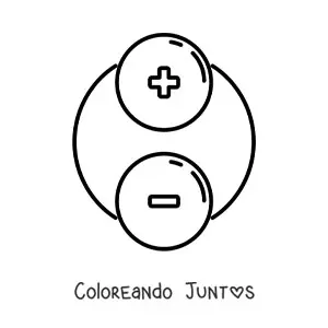 Imagen para colorear del dipolo eléctrico