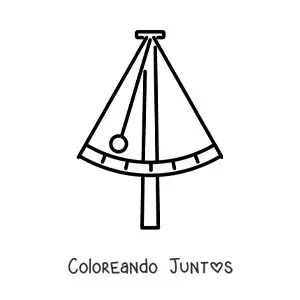 Imagen para colorear de un péndulo