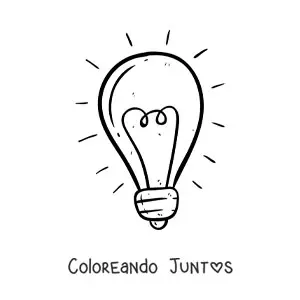 Imagen para colorear de un bombillo