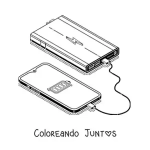 Imagen para colorear de un cargador portátil